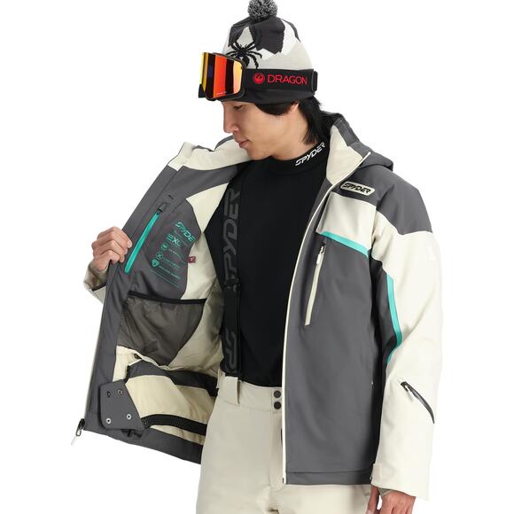 NWT Spyder Men’s Leader Ski Jacket – Medium – Waterproof Winter Coat - Picture 4 of 5